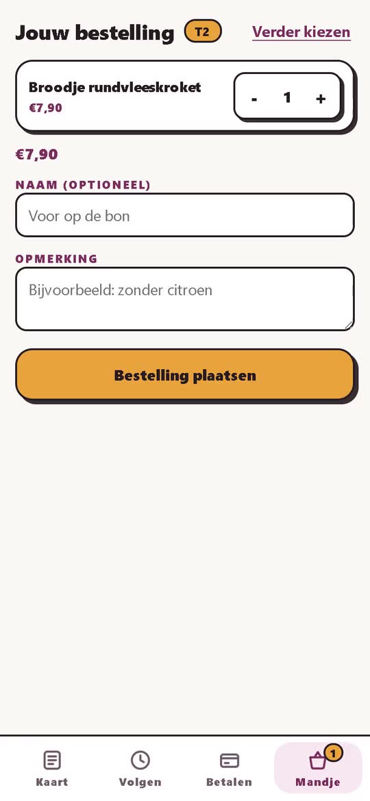 Melding dat een bestelling wacht op verbinding en zichzelf verstuurt