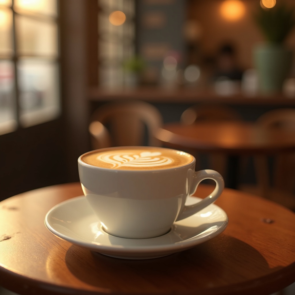 Koffie met latte art