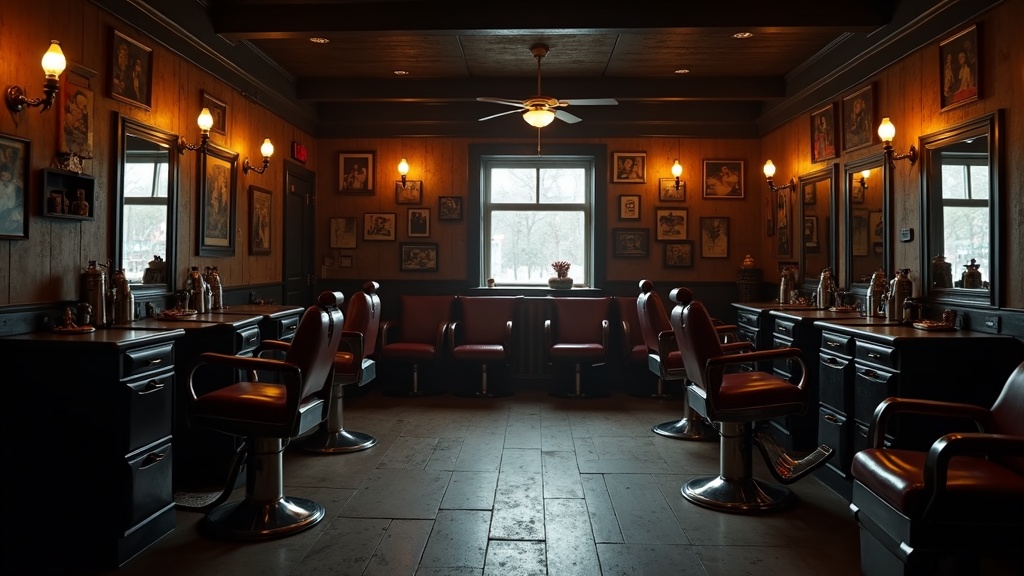Sfeervol barbershop-interieur