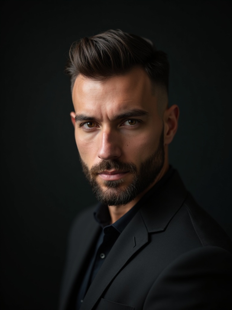 Man met strakke coupe en baard