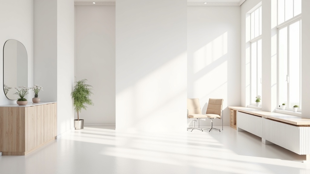 Licht minimalistisch salon-interieur