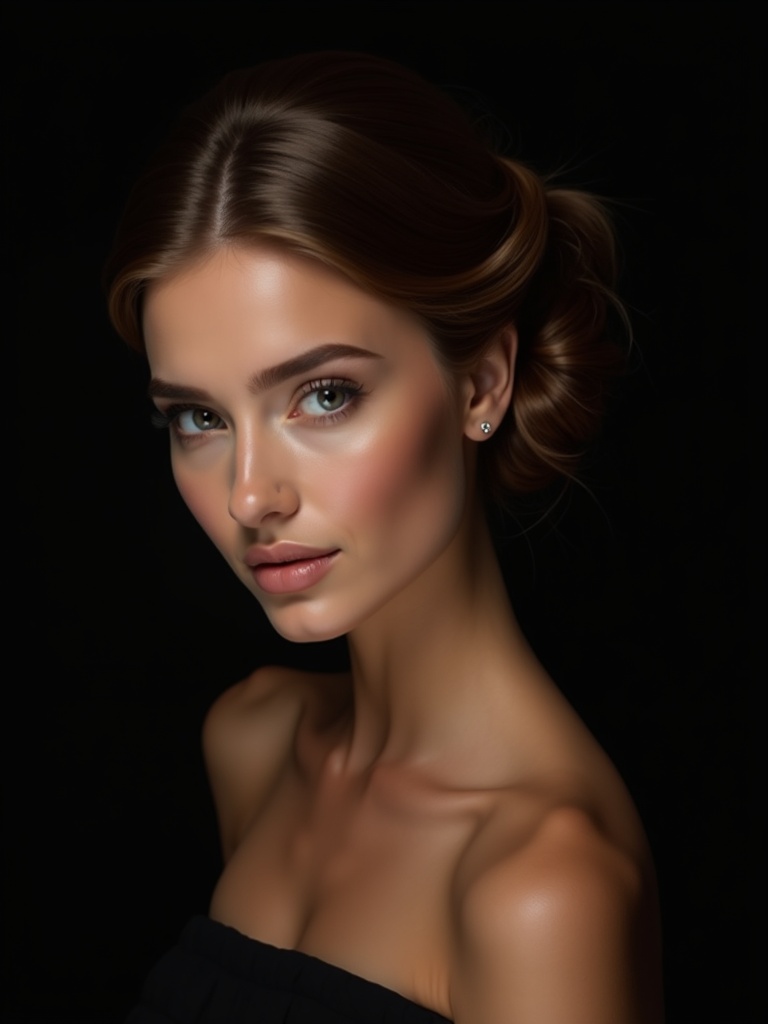 Vrouw met elegante opsteek