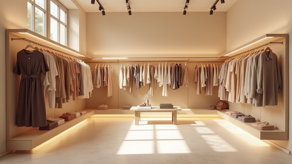 Minimalistisch boutique-interieur