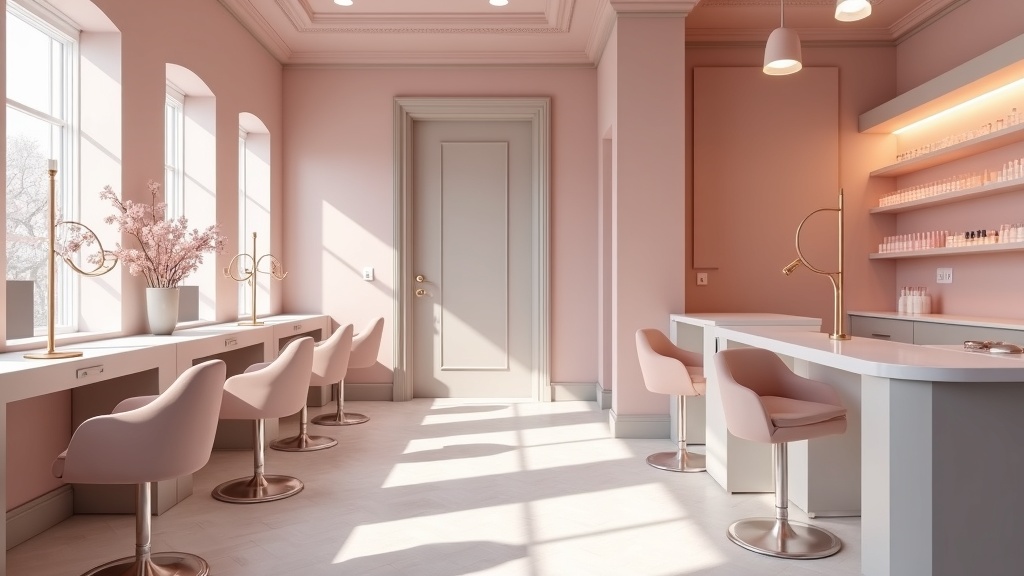 Rustig nagelstudio-interieur